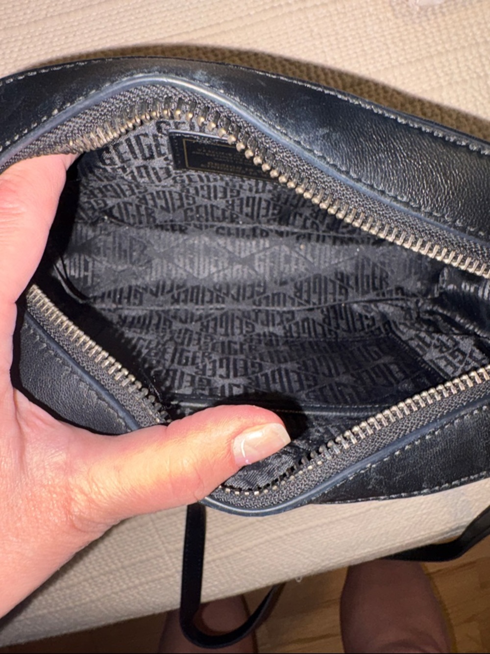 Kurt Geiger Black Quilted Shoulder Camera bag with dust bag in GUC. - Picture 8 of 10